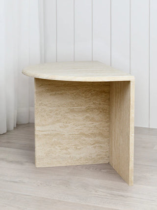 Archer Side Table in Marble - Beige - PREORDER