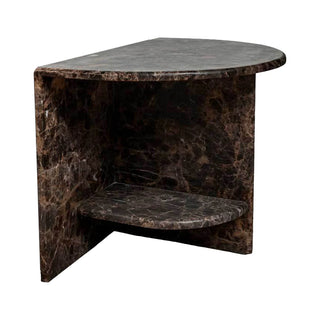 Archer Side Table in Marble - Dark Emperador - PREORDER