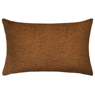 Auburn Lumbar Rust Cushion With Feather Insert - 50x30cm