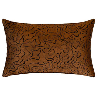 Emberlane Lumbar Rust Cushion With Feather Insert - 50x30cm