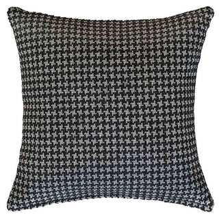 Noirstone Square Black-and-White Cushion With Feather Insert - 50x50cm