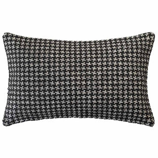 Noirstone Lumbar Black-and-White Cushion With Feather Insert - 50x30cm