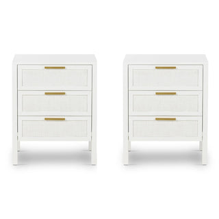 Santorini Bedside 3 Drawers White
