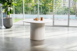 Tranquil Dining Table Snow White Ceramic