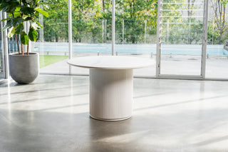 Tranquil Dining Table Snow White Ceramic