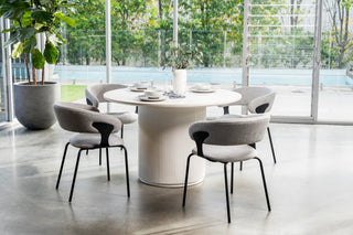 Tranquil Dining Table Snow White Ceramic