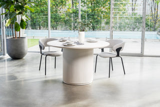 Tranquil Dining Table Snow White Ceramic