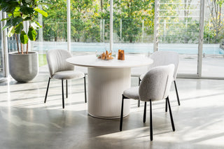 Tranquil Dining Table Snow White Ceramic