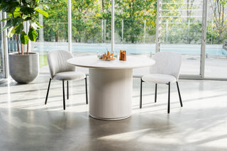 Tranquil Dining Table Snow White Ceramic