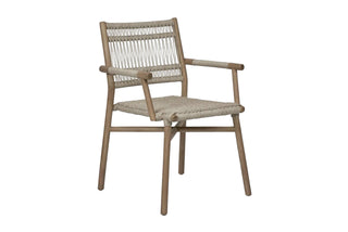 Wategos Teak Indoor/Outdoor Dining Chair with arms Natural - Preorder