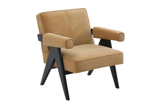 Ambrose Arm Chair - Ochre Velvet