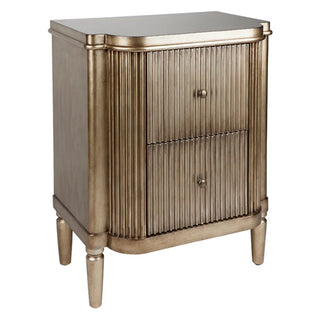 Arielle Bedside Table - Antique Gold