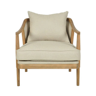 Asteria Oakwood Linen Armchair