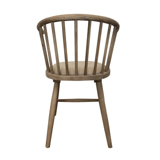 Round Curved Strip Back Elm Wood Dining Chair Natural - Preorder