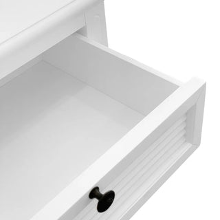 West Beach Hamptons Bedside Table W/Drawer White