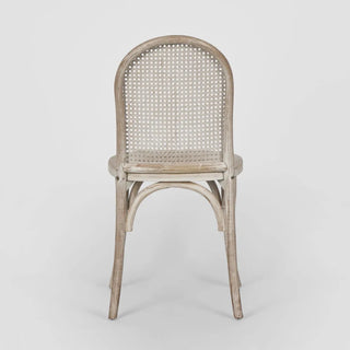 Alwyn Rattan Elm Wood Dining Chair Grey Dust