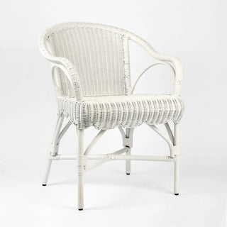 Belle Rattan Armchair White