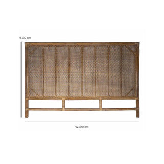 Cayman Rattan Hamptons Bedhead Queen/ King
