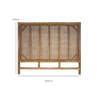 Cayman Rattan Hamptons Bedhead Queen/ King