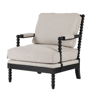 Elizabeth Bobbin Hamptons Armchair Black