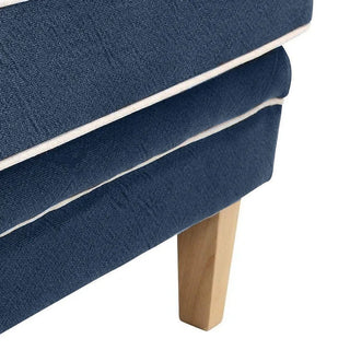 Bondi Hamptons 3 Seat Sofa Navy W/White Piping - Preorder