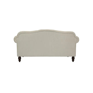 Vaucluse 2 Seat Hamptons Buttoned Sofa Beige Linen Blend