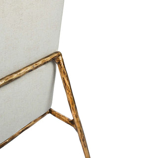 Aries Leisure Chair Gold in Natural Linen