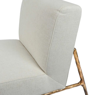 Aries Leisure Chair Gold in Natural Linen