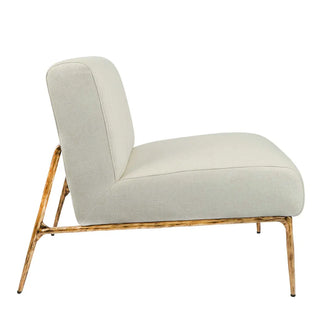 Aries Leisure Chair Gold in Natural Linen