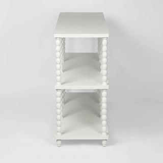 Bobbin Oak Console Table - White