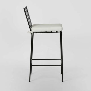 Sheffield Iron Bar Stool with cushion -Outdoor