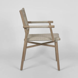 Wategos Teak Indoor/Outdoor Dining Chair with arms Natural - Preorder