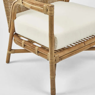 Havana Occasional ArmChair Rattan Cream Cushion