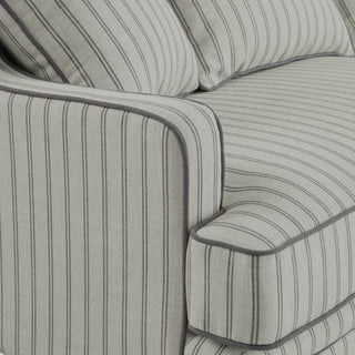Bondi Hamptons 3 Seat Sofa Blue/White Pin Stripe