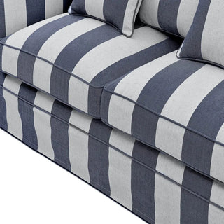 Noosa Hamptons 3 Seat Sofa Denim/Cream Stripe - Preorder