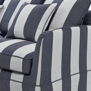 Noosa Hamptons 3 Seat Sofa Denim/Cream Stripe - Preorder