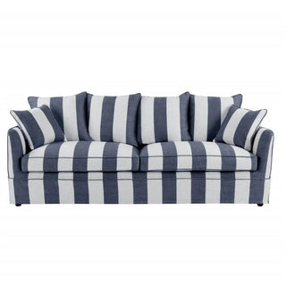 Noosa Hamptons 3 Seat Sofa Denim/Cream Stripe - Preorder