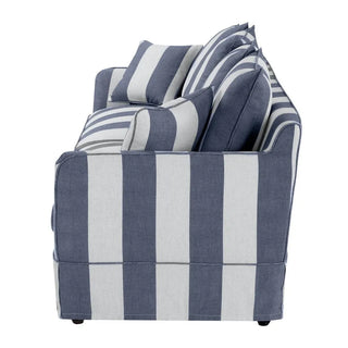 Noosa Hamptons 3 Seat Sofa Denim/Cream Stripe - Preorder