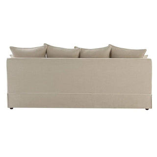 Noosa Hamptons 3 Seat Queen Sofa Bed Natural W/White Piping