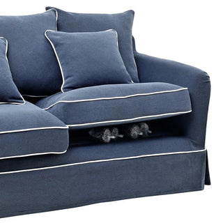 Noosa Hamptons 2 Seat Navy W/White Piping