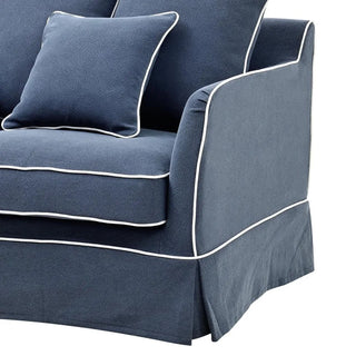 Noosa Hamptons 2 Seat Navy W/White Piping