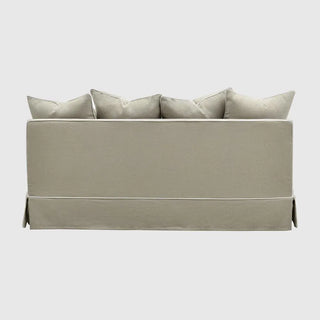 Noosa Hamptons 2 Seat Sofa Natural W/White Piping - Preorder