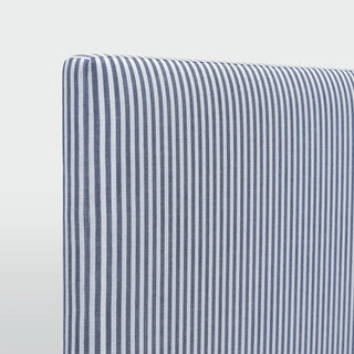 Newport Bedhead Queen/King White & Blue Pin stripe - preorder