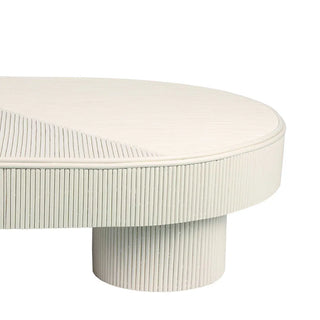 Letitia Rattan Oval Coffee Table, 130cm, Ecru - Preorder