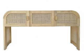 Grace Timber & Rattan Console Table, 140cm, Natural