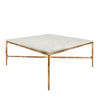 Aries Square Marble Coffee Table Gold