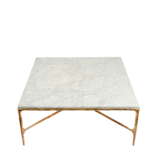 Aries Square Marble Coffee Table Gold