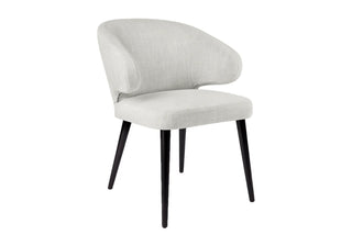 Harlow Black Dining Chair - Natural Linen