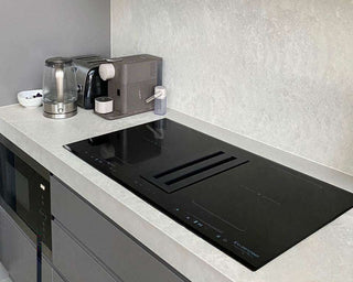 INDUCTION COOKTOP WITH INBUILT DOWN DRAFT RANGEHOOD 90CM