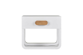 Norma Bedside Table White